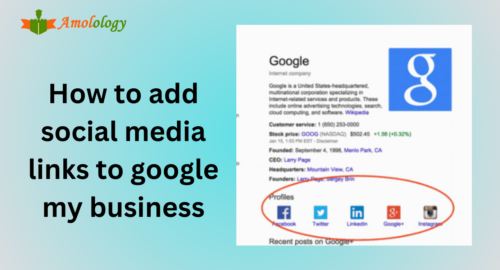 How to add Social Media links to google my business