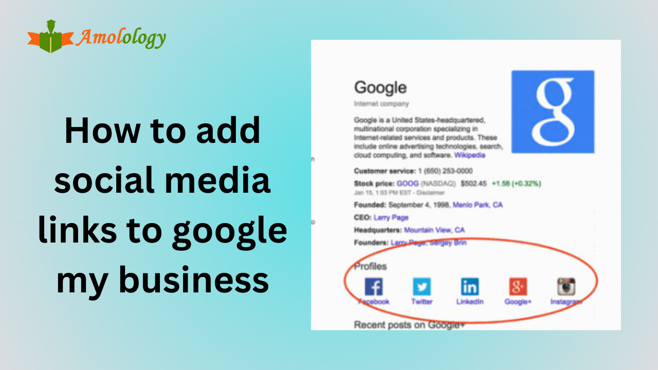 How to add Social Media links to google my business